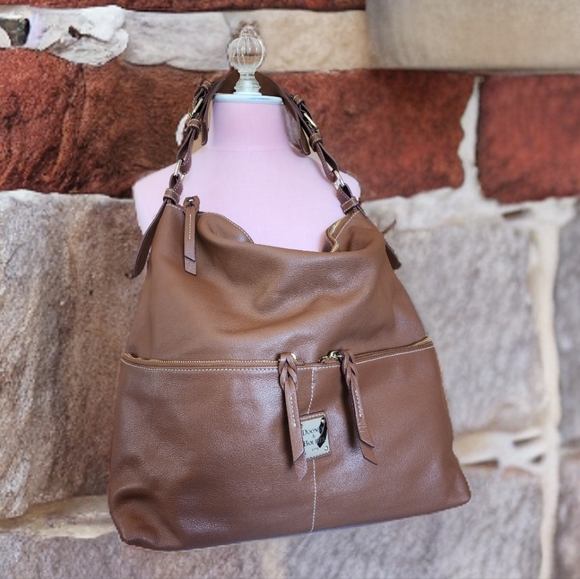 Dooney & Bourke Handbags - Dooney and Bourke Caramel Dillen Leather Hobo
